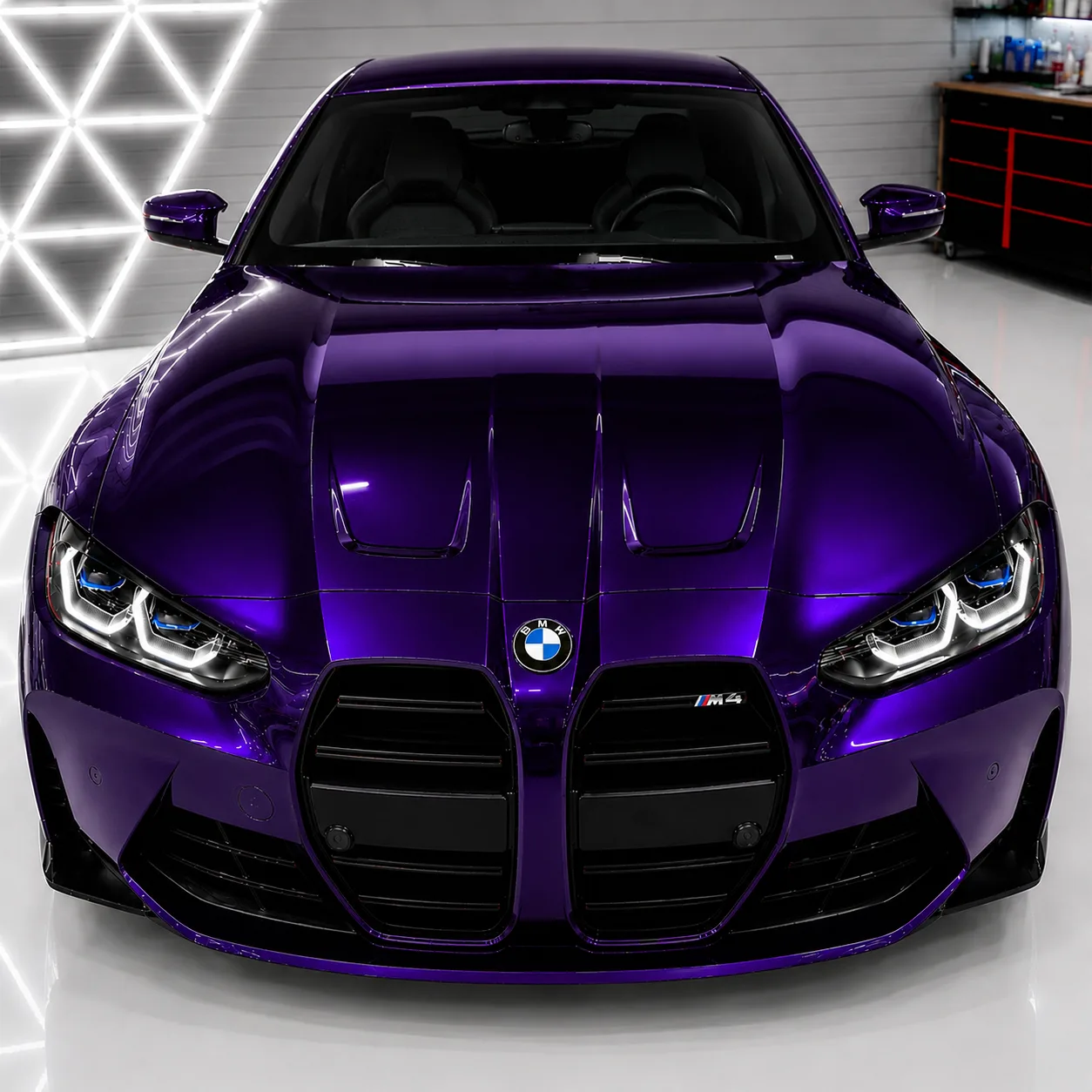 BMW finished in a gloss color-change vinyl wrap